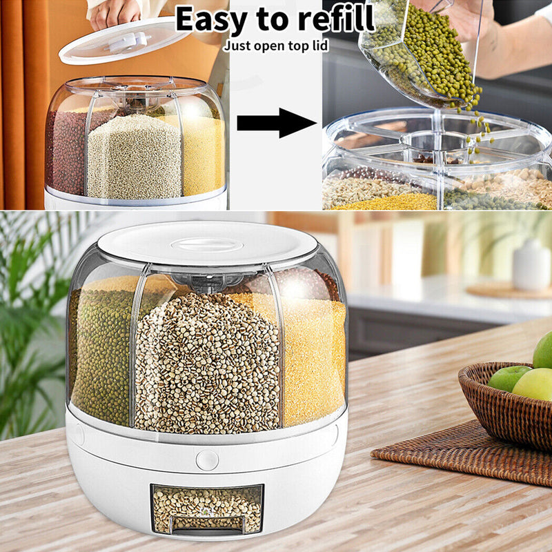 Viviendo 360 Degree Rotating Rice Cereal Dispenser Storage Container - Green