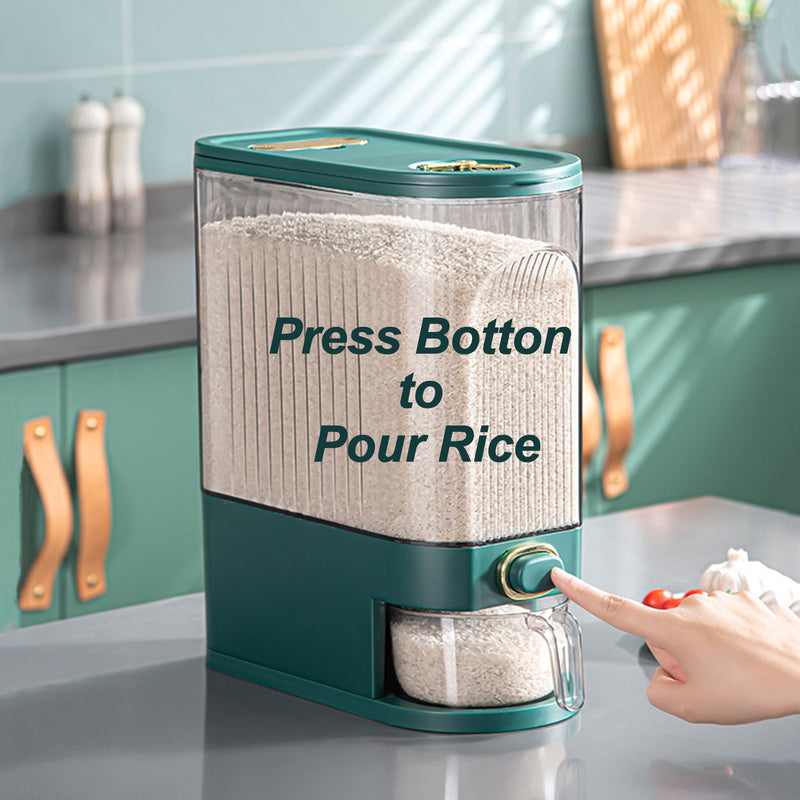 Viviendo Rice Cereal Dispenser Food Storage Container - Green