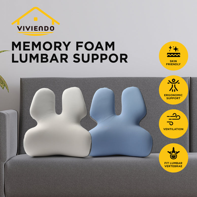 Viviendo Memory Foam Lumbar Support Ergonomic Back Cushion