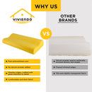 Viviendo 100% Polyurethane Memory Foam Ergonomic Contour Support Neck Pillow - Grey