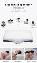 Viviendo 100% Polyurethane Memory Foam Ergonomic Contour Support Neck Pillow - Grey