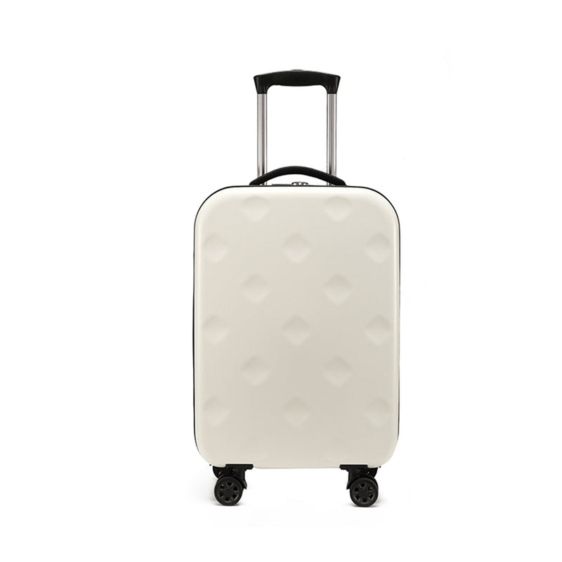 Viviendo 20'' Collapsible Suitcase, Foldable Space Saving Luggage - White
