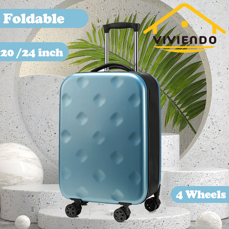 Viviendo Collapsible Suitcase, Foldable Space Saving Luggage 20'' / 24''