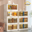 Viviendo 32L Stackable Storage Containers Large Foldable Organizer Storage Wardrobe Boxes - Orange