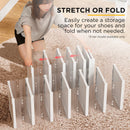 Viviendo Foldable 3 Tier Transparent Buckle Closure Stackable Shoe Box - White