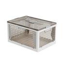 Viviendo Five-sided open-door Stackable Folding Storage Box with wheels - 3 Tiered 255L Large Capacity