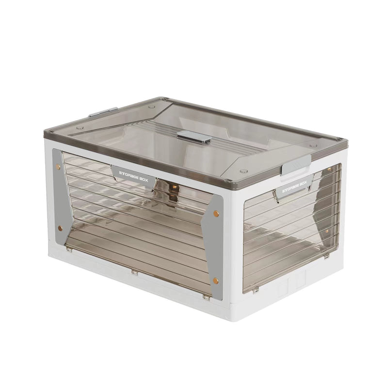 Viviendo Five-sided open-door Stackable Folding Storage Box with wheels - 3 Tiered 255L Large Capacity