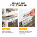 Viviendo Five-sided open-door Stackable Folding Storage Box with wheels