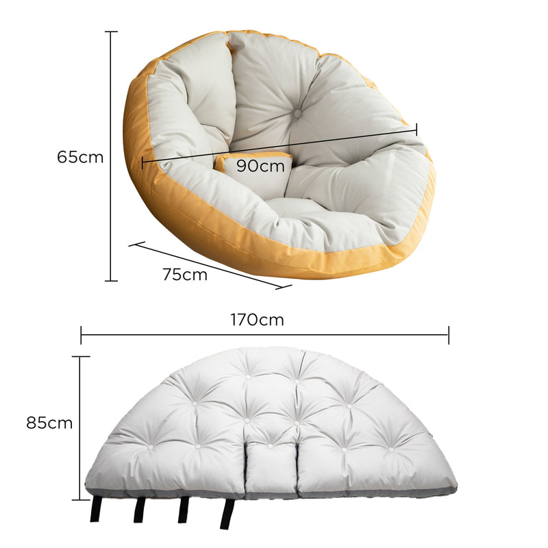 65cm x 90cm x 75cm viviendo foldable lazy sofa and bed