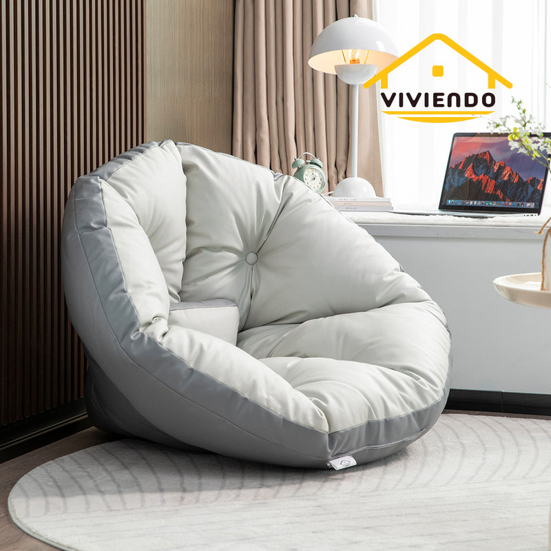 Viviendo Multifunctional Foldable Luxury Lazy Sofa Bed Couch - Grey & Beige