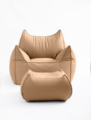 Viviendo Lazy Sofa Cozy Bean Bag Chair with Ottoman