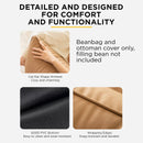 Viviendo Lazy Sofa Cozy Bean Bag Chair with Ottoman