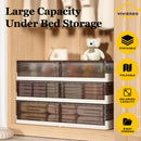 Viviendo Under Bed Storage Organizer with Rolling Wheels Large Capacity 2 Way Opening