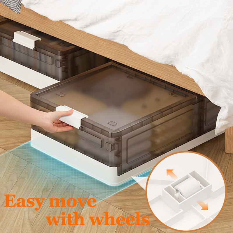 Viviendo Under Bed Storage Organizer with Rolling Wheels Large Capacity 2 Way Opening