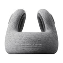 Every Think U-shaped Mesh Fabric Travel Pillow with Noise Reduction Earmuff  - Light Grey