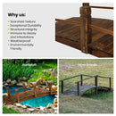 HortiKRAFT Wooden Garden Bridge 35cm Outdor Decor Yard Arc Creek Fir Wood