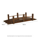 HortiKRAFT Wooden Garden Bridge 35cm Outdor Decor Yard Arc Creek Fir Wood
