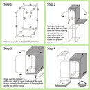 Hortikraft Grow Tent Kits Hydroponics Indoor Plant Room 1.2x1.2x2M 600D Oxford