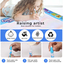 UPnPlay Kids 24 Pieces Water Doodle Mat with Drawing Board Magic Pen & Bonus Accessories - Beach
