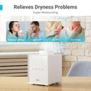 3L Stainless Steel Warm Mist Humidifier with Easy Clean and Warm Steam Function, Healthy Air Mist Humidifiers for Bedroom Living Room, with Sleep Mode