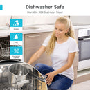 3L Stainless Steel Warm Mist Humidifier with Easy Clean and Warm Steam Function, Healthy Air Mist Humidifiers for Bedroom Living Room, with Sleep Mode