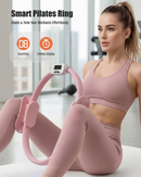 MaxU Pilates Ring Set for Women, Home Workout Yoga Equipment Kit with Counting Pilates Ring, Yoga Ball, Yoga Socks, Glute Resistance Bands, Long Pull Band & Storage Bag – Pink