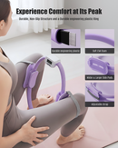 MaxU Pilates Ring Set for Women, Home Workout Yoga Equipment Kit with Counting Pilates Ring, Yoga Ball, Yoga Socks, Glute Resistance Bands, Long Pull Band & Storage Bag  Purple