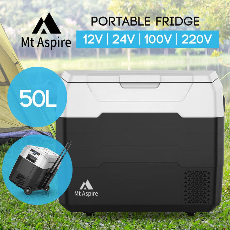 Mt Aspire 50L Portable Fridge Freezer and Wine Cooler for Picnic Home Car and Camping