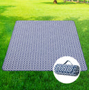 Viviendo 200x200cm Waterproof Outdoor Picnic Rug Blanket - Blue Pixel