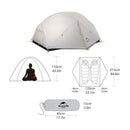Naturehike 3 Season Mongar Camping Hiking 2 Person Dome Ultralight Backpacking Tent