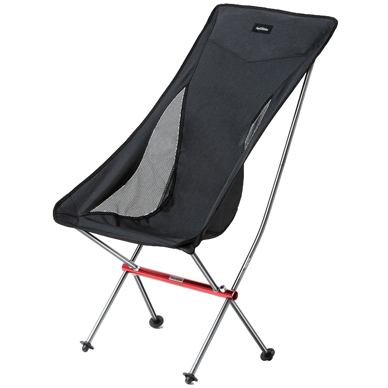 Naturehike Folding Moon Chair Outdoor Fishing Ultralight Portable Camping Chair Large - Black