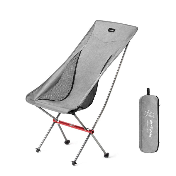 Naturehike Folding Moon Chair Outdoor Fishing Ultralight Portable Camping Chair Large - Grey