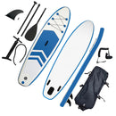 MaxU 10'6'' Inflatable Paddle Board 3.2m SUP Surfboard Stand Up Paddleboard with Bonus Accessories - White / Blue