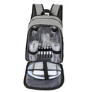 Viviendo Picnic Backpack for 2 Person with Insulated Leakproof Cooler Bag and Cutlery Set - Orange