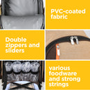 Viviendo Picnic Backpack for 4 Person with Insulated Leakproof Cooler Bag and Cutlery Set - Vintage Brown