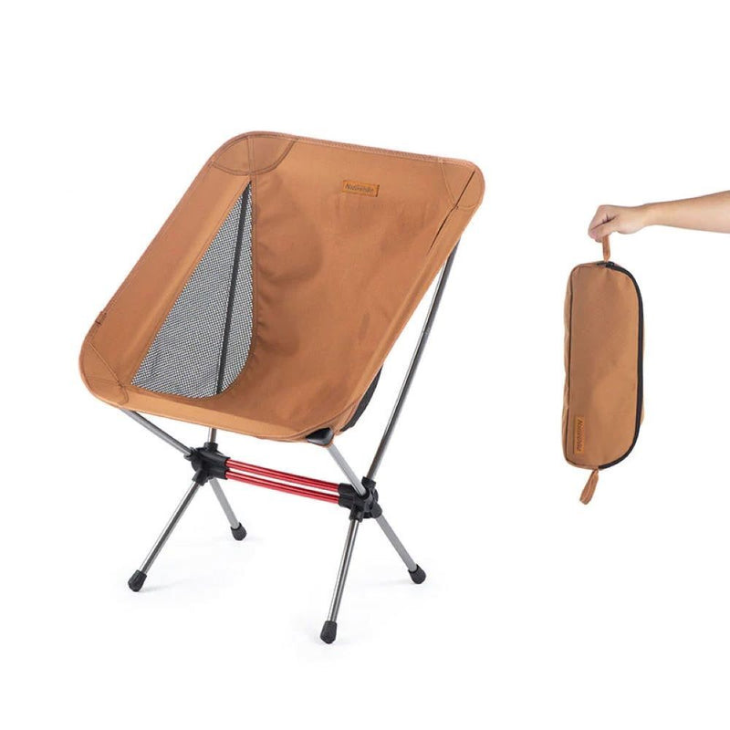 Naturehike Folding Moon Chair Outdoor Fishing Ultralight Portable Camping Chair Regular - Amber