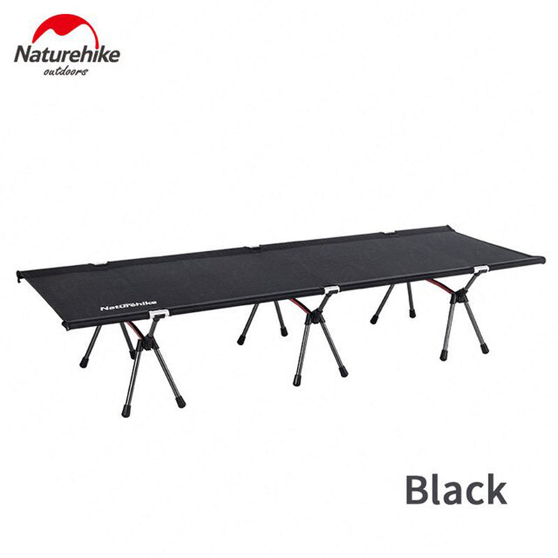 Naturehike Outdoor Ultralight Foldable Camping Bed Portable Cot Stretchers - Black