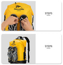 Naturehike 30L TPU Dry Wet Separation Waterproof Bag Outdoor Camping Tent Equip Backpack Large Capacity Portable - Yellow