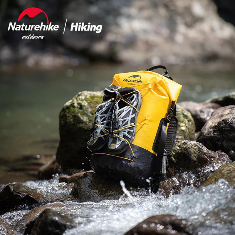 Naturehike 20L TPU Dry Wet Separation Waterproof Bag Outdoor Camping Tent Equip Backpack Large Capacity Portable - Khaki