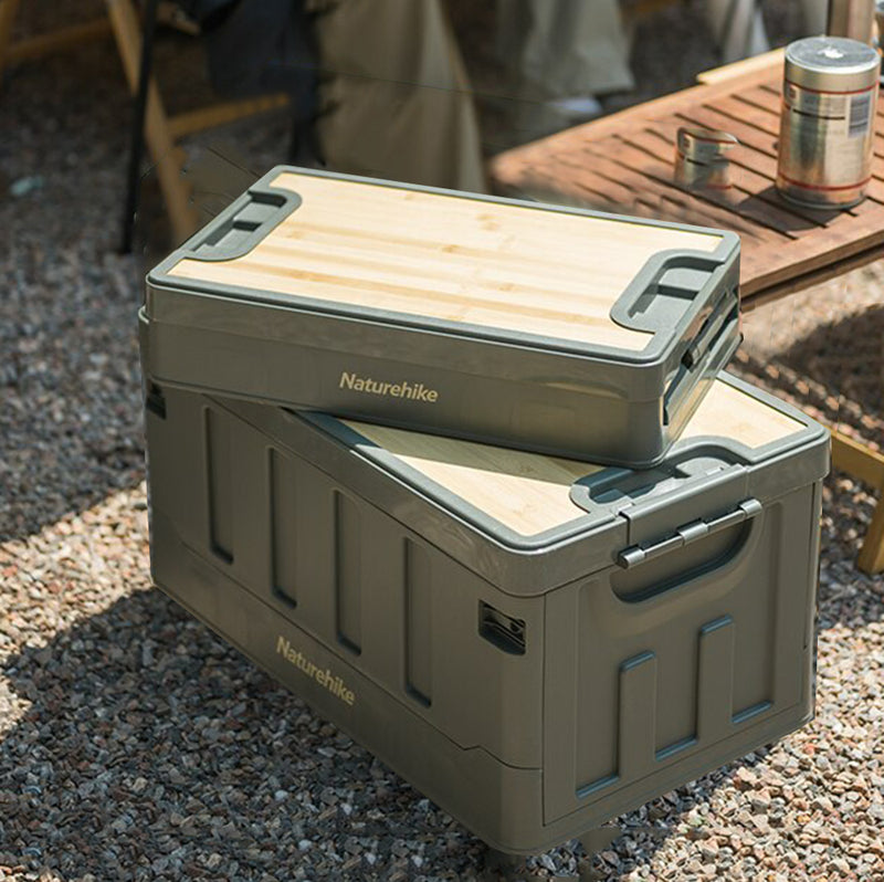 60L Camping Storage Box with Folding Seat - Tables & Chairs - Camping