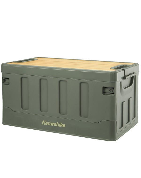 Naturehike 60L Foldable Portable Camping Storage Box with Bamboo Table Top