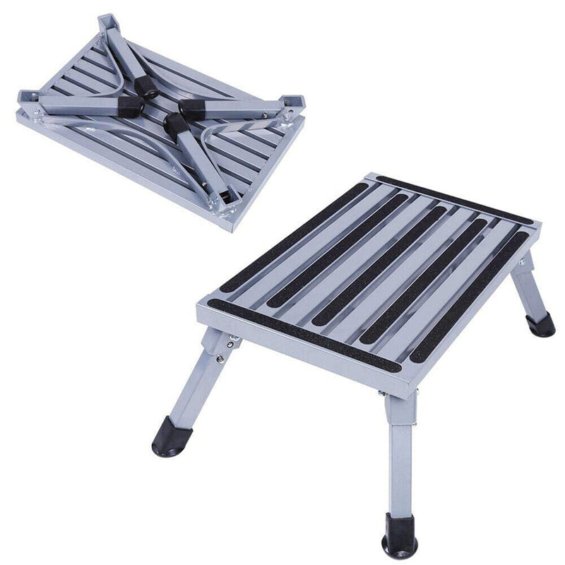 big box store folding platform step stool with anti-slip surface & rubber feet