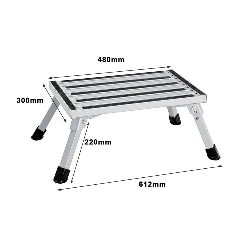 portable folding step stool size dimensions