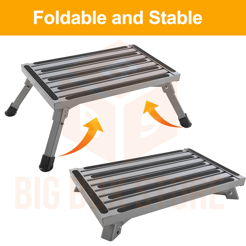foldable and stable platform step stool from big box store