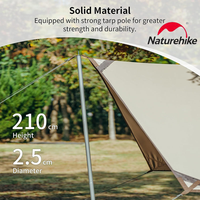 Naturehike Canopy Lightweight 4-6 Person Tent Tarp Shelters for Camping Hiking - Khaki