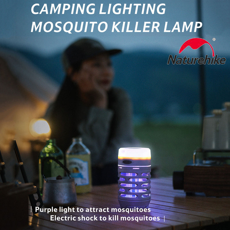 Naturehike Outdoor Electric Shock Mosquito Lamp Insect Repellent Light Waterproof Camping Lights Outdoor Flashlight Tent Light - Green