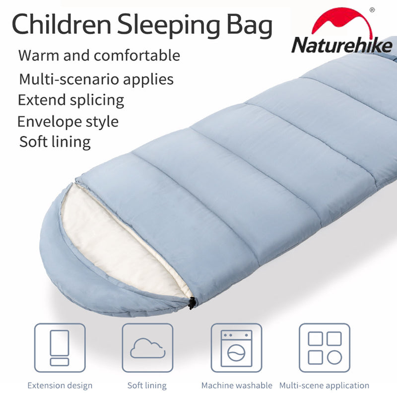 Naturehike Outdoor Children C300 Camping Sleeping Bag Hiking Gears Extended Stitching Envelope Children Kid Sleeping Bag - Yellow