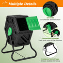 Viviendo 60L Tumbling Garden Compost Bin Heavy Duty 360 Degree Rotating Recycle - Green