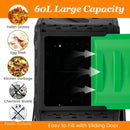 Viviendo 60L Tumbling Garden Compost Bin Heavy Duty 360 Degree Rotating Recycle - Green