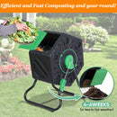 Viviendo 60L Tumbling Garden Compost Bin Heavy Duty 360 Degree Rotating Recycle - Green